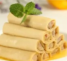 Chicken Broth Stuffed Tofu Skin Rolls