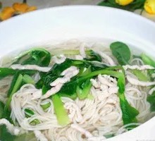 Vegetable and Pork Noodle Soup