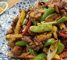 Spicy Sautéed Pig Intestines and Frog