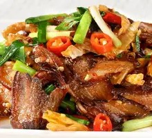Stir-Fried腊肉 with Green Chili