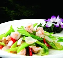 Stir-Fried Shrimp with Celery and Lily Bulb
