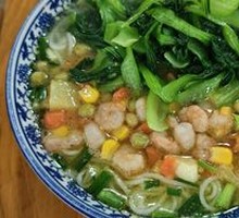 Shrimp Noodles with Greens