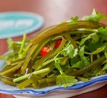 Cold-mixed kelp strands