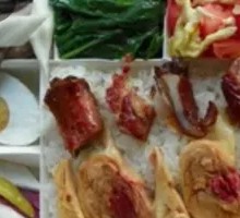 Pork Rib and Fried Chicken Rice