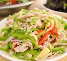 Green Pepper and Lamb Strips