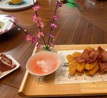 Crispy Sweet Potato with Ham Glaze
