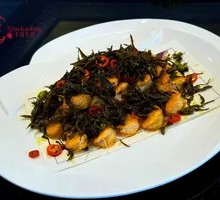 Ancient Tree Tea Stir-Fried Giant Shrimp