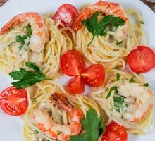 Tomato Shrimp Noodles