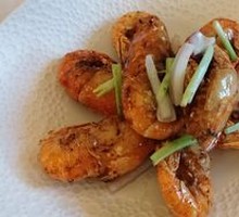 Three-Cucumber Pepper Sauce Crispy Shrimp