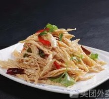 Fried Tofu Skin with Shredded Pork