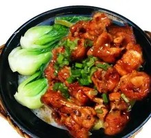 Fried Tofu and Pork Clay Pot Rice