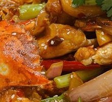 Spicy Stir-Fried Rice Cakes with Swimming Crab