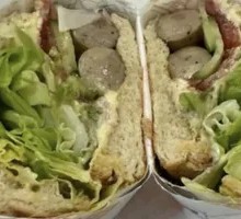 American Black Pepper Sausage Sandwich