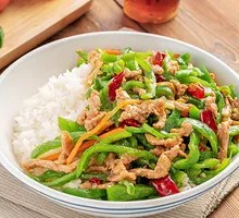 Green Pepper Shredded Pork Rice