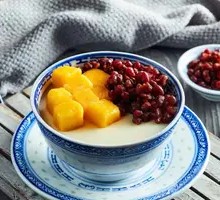 Red Bean Mango Double Skin Milk