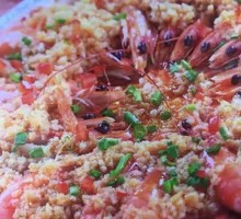 Grilled Shrimp on Iron Plate