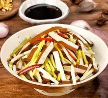 Stir-fried Garlic Yellow with Fried Tofu Skin