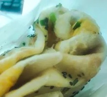 Bacon, Fried Dough and Egg Pancake