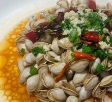 Scallion Oil Sea Clams