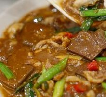 Stir-fried Duck Blood with Garlic