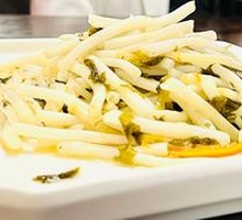 Home-made Pickled Mustard Greens Stir-fried with Bean Sprouts