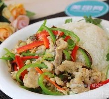 Green Pepper Shredded Pork Rice