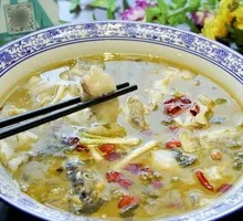 Sour Cabbage Fish with Black Bass Rice