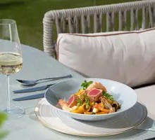 Shrimp Rigatoni with Zucchini