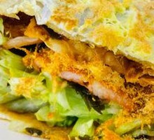 Crispy Meat Floss Pancake