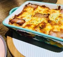 Tomato Bacon Cheese Rice Bake