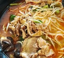 Beef and Enoki Noodle Soup