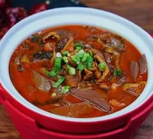 Pork Intestine and Duck Blood Stir-fry