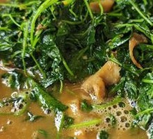 Water Shield and Clam Stir-fry