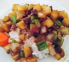 Beef and Potato Rice Bowl