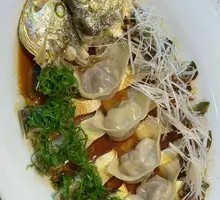 Steamed Large Yellow Croaker with Mushroom Sauce