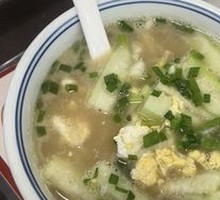 Loofah and Egg Noodle Soup