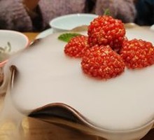 Cod Fish with Plum and Shrimp Balls