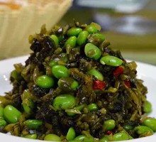 Green Soybeans with Preserved Vegetable