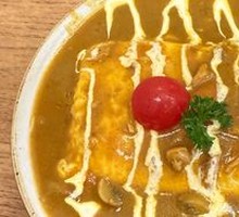 Curry Cheese Omelette Rice