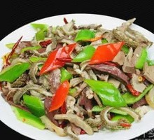 Green Pepper Stir-fried Lamb Heart