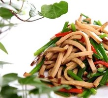 Stir-fried Garlic Shoots with Egg Curd