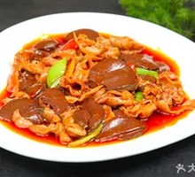 Braised Duck Blood with Pork Intestines