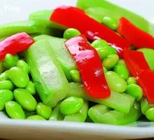 Loofah and Edamame Stir-Fry