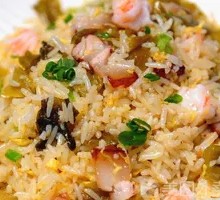 Pickled mustard greens and egg fried rice