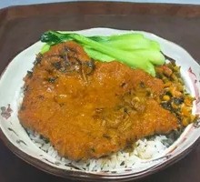 Preserved Vegetable Pork Cutlet Rice