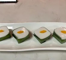 Pandan Coconut Sago Cake