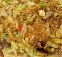 Stir-fried Sweet Potato Noodles with Pickled Cabbage