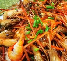 Boiled Shrimp in Salt Water