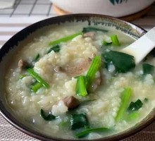 Spinach and Pork Liver Porridge