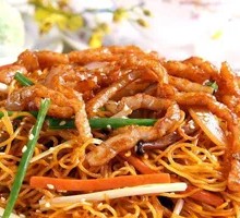 Duck Leg and Egg Fried Noodles